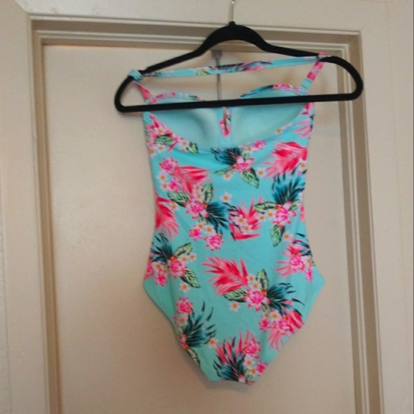 Women's Floral One Piece Tank Swimsuit Size 10 NWOT - Picture 3 of 4